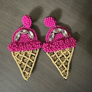 Beaded Ice Cream Earrings